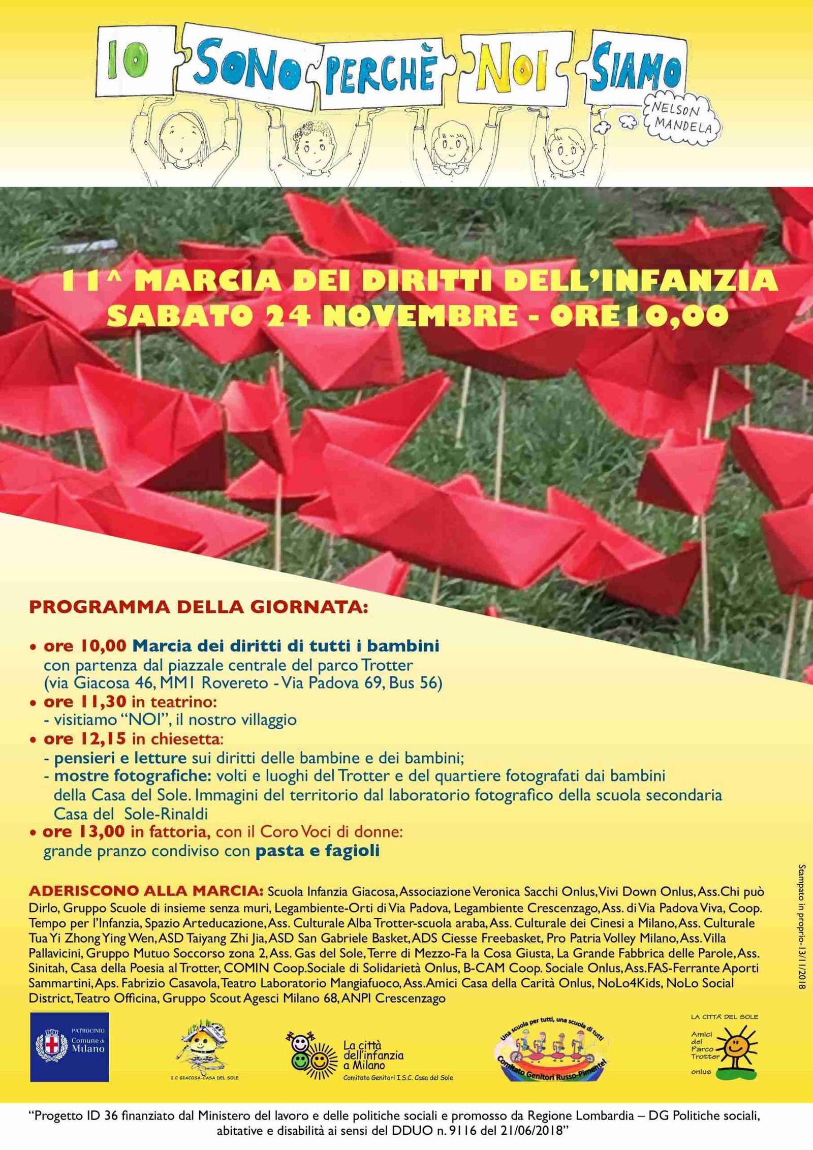 11^ MARCIA DEI DIRITTTI DELL'INFANZIA