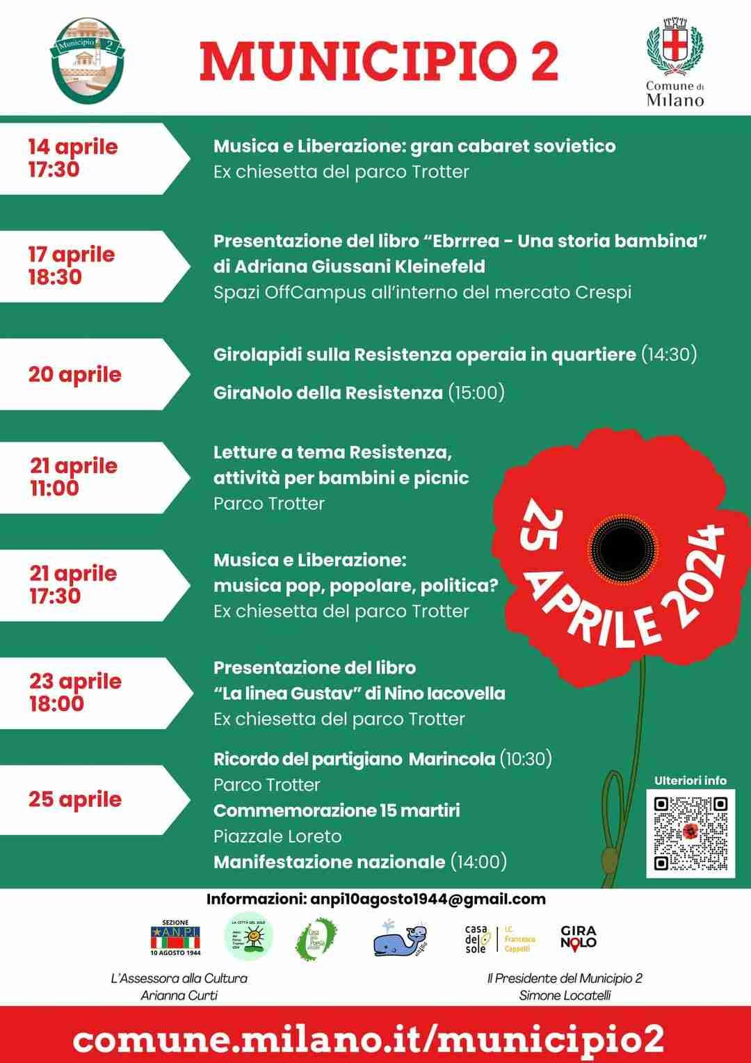 25 APRILE 2024 FESTA DELLA LIBERAZIONE DAL NAZIFASCISMO