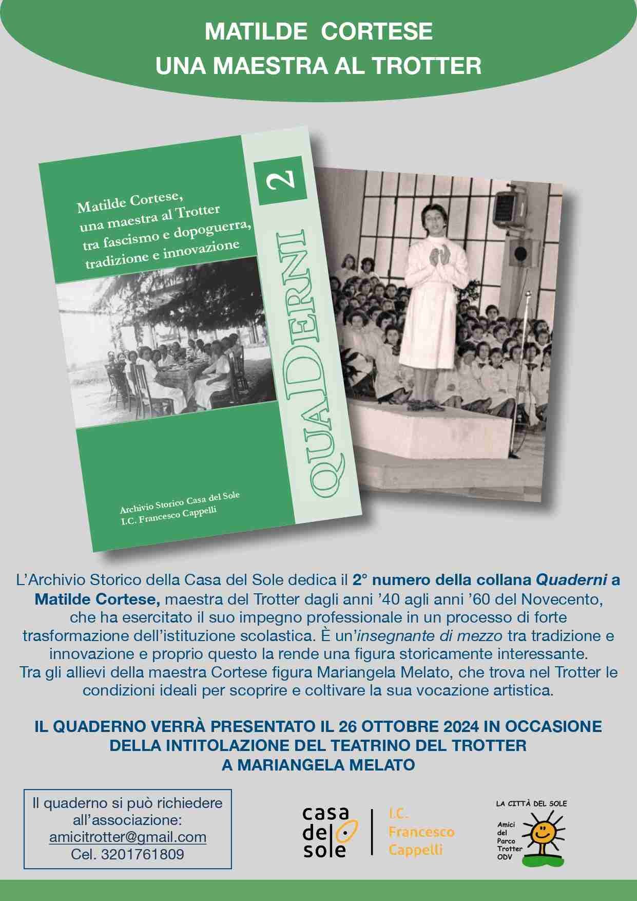 Matilde Cortese, una maestra al Trotter