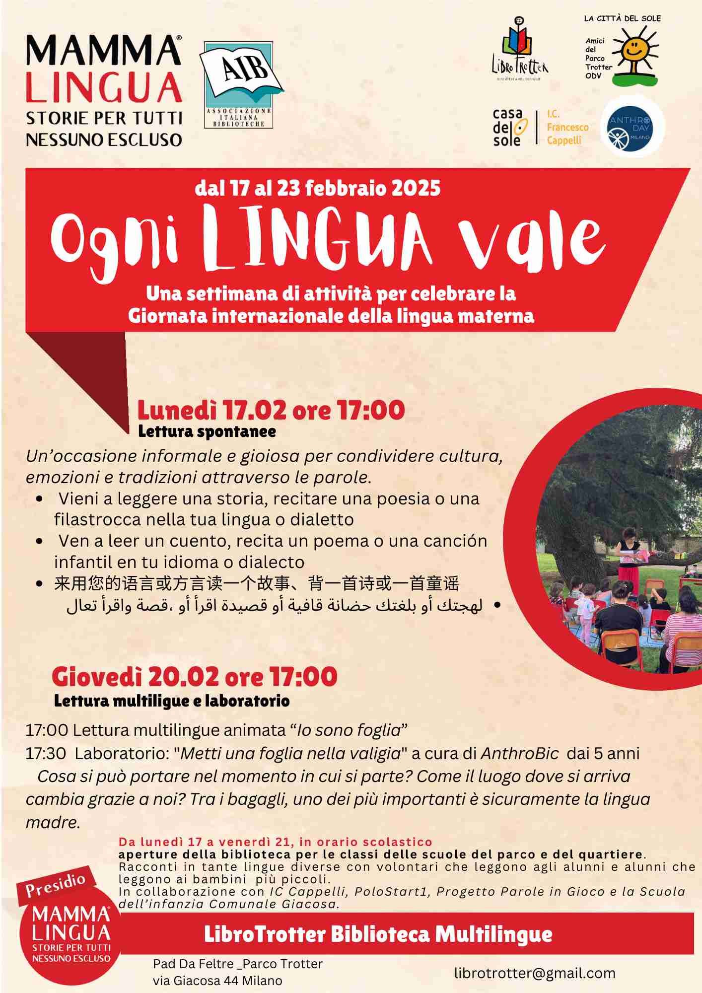 LIBROTROTTER PER LA SETTIMANA DELLA LINGUA MADRE