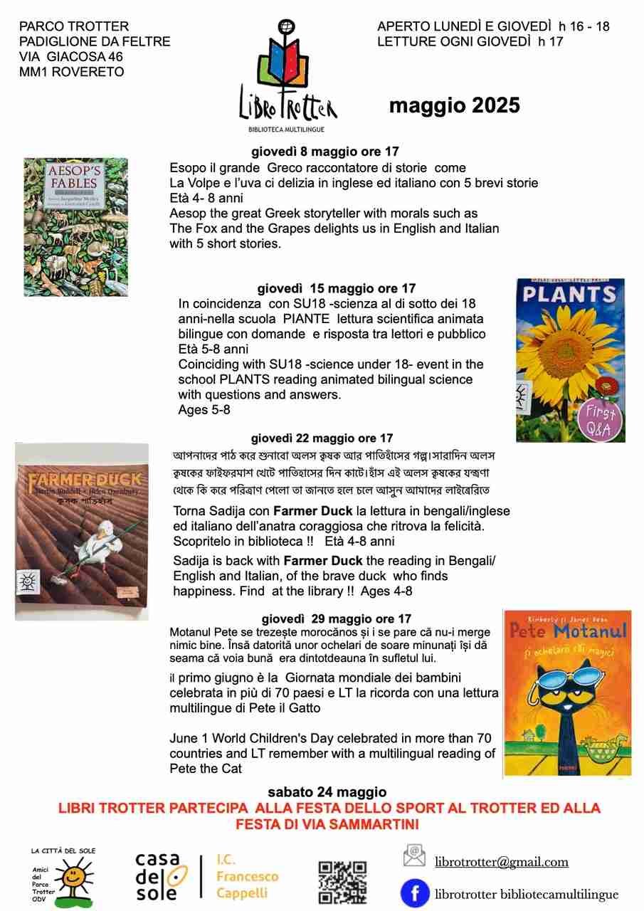 LIBROTROTTER BIBLIOTECA MULTILINGUE, MAGGIO 2025