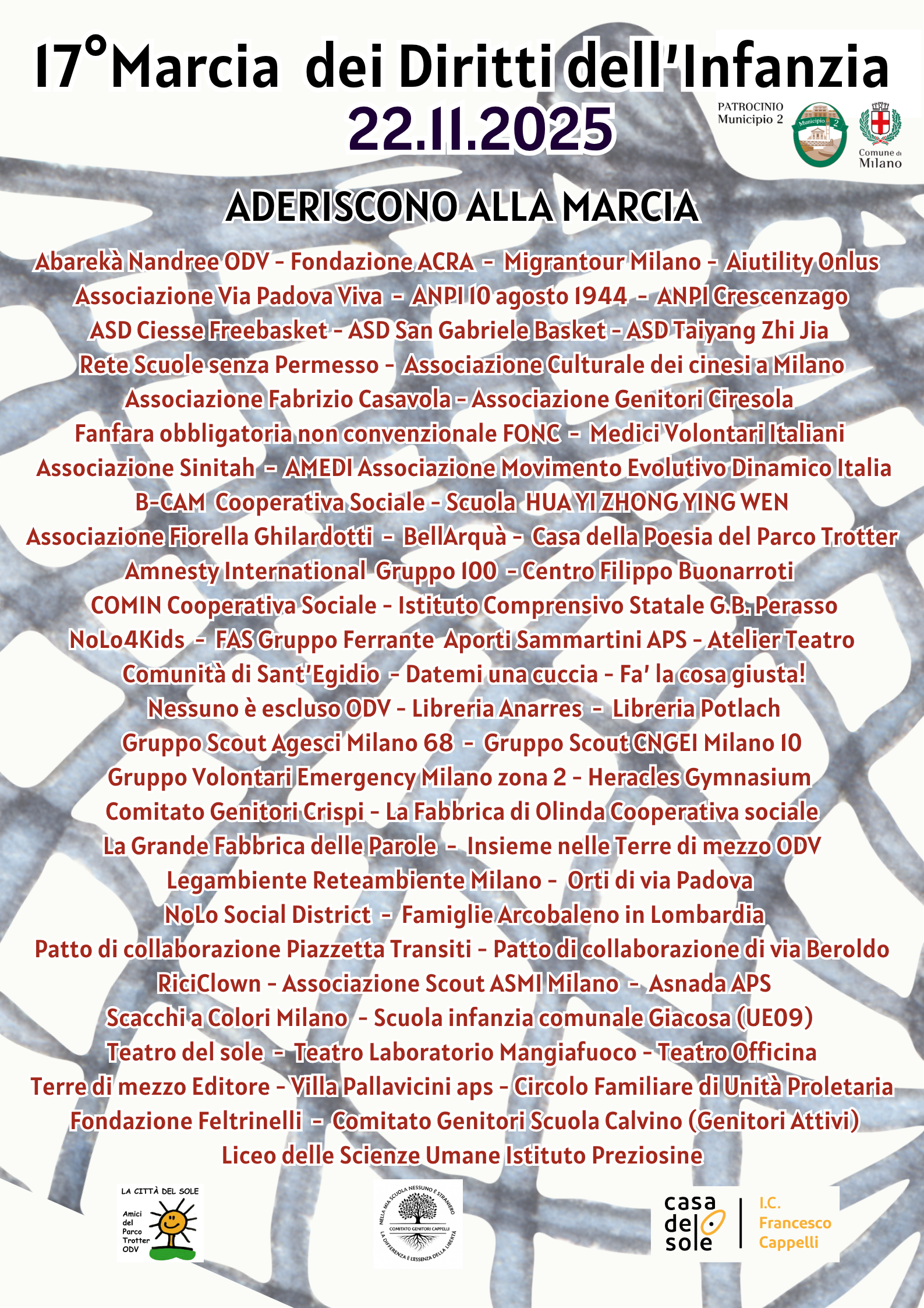 LE ADESIONI ALLA GIORNATA DEI DIRITTI DELL'INFANZIA 2025